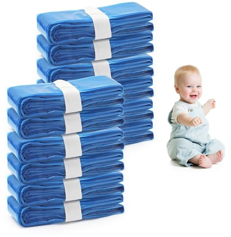 12 Pack Nappy Bin Refill, 4.5m Diaper Pail Disposal Bags Odour-Free Nappy Bin Liners Compatible with Tommee Tippee, Angelcare, Diaper Genie, Twist & Click for Nursery and Travel