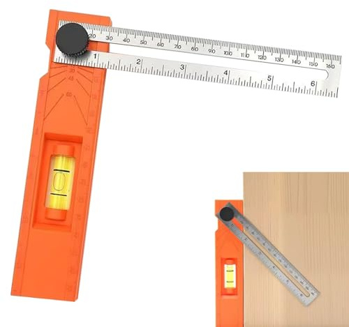 Règle De Travail Du Bois - Rapporteur De Positionnement Réglable, Règle De Mesure De Profondeur | Outil Multi-Angle Pour Menuiserie, Construction & Fabrication De Meubles