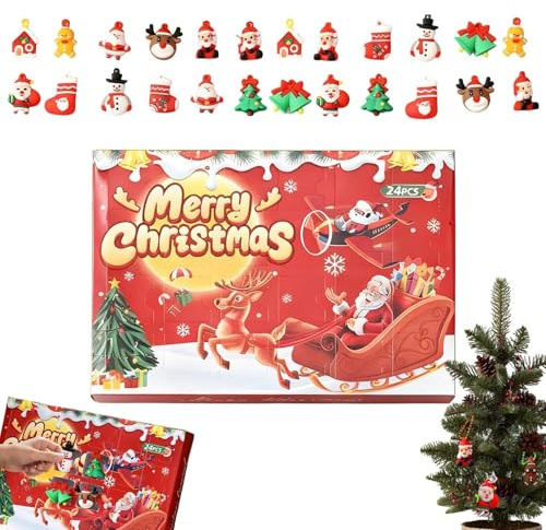 Calendario dell'Avvento natalizio, decorazione per borsa, calendario dell'Avvento con ciondolo a forma di cartone animato, per bambini, casa, feste, ragazze, donne, ragazzi, adolescenti, uomini, zaini