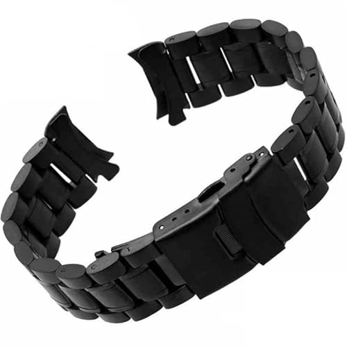 klockarmband 18 20 22 24mm rostfritt stål böjt ändband för kvinnor män Universal band fällbart spänne Tillbehör