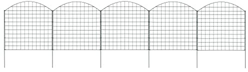 Generic Valvt Trädgårdsstaketset 77,3x26 Cm Grönt, Multifunktionellt Ståltråd, Mångsidig Användning, Enkel Att Installera, Praktiskt Staketset med Skyddande Stängsel för Barn, (77,5 x 78,5 cm)