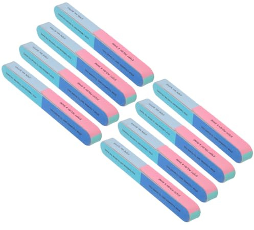 Angoily Set de 8 Limas de Uñas Profesionales y 6 Lados Numerados Esponja Lavable 7 Pasos Pulidor de Uñas Duradero para Manicura Profesional