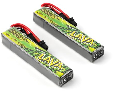 BETAFPV 2pcs Lava II 2S 680mAh Battery 7.6V 95C LiHV Lipo XT30 Connector
