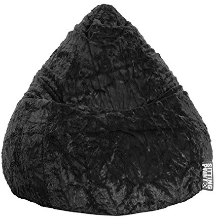 SITTING POINT only by MAGMA Sitzsack Fluffy XL ca. 220 Liter schwarz