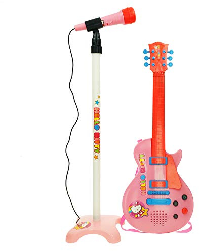 Reig 1509 - Chitarra Elettrica Hello Kitty a 6 Corde e Microfono con Asta