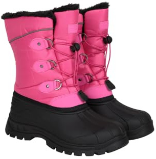 Mountain Warehouse Whistler snöstövlar för barn – snötät, varm, andas, hållbara och greppvänliga sulor, vinter, - ROSA - 36 EU
