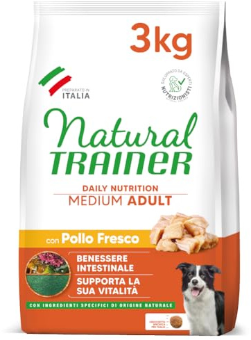Trainer Natural Cibo per Cani Medium Adult, Pollo, 3 Kg