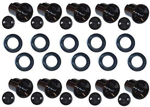 10 x Illu Fassung E27 + Dichtung flach für Illu Lichterkette Flachbandkabel H05RNH2-F (E27)