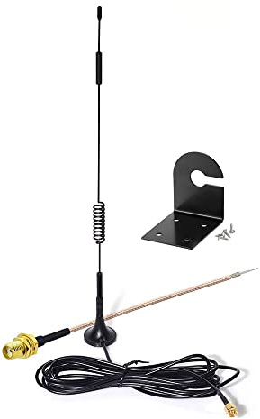 Eightwood 868 MHz Antenne SMA Antenne 3m SMA Verlängerung + Tragbare Basis + SMA Kabel RG178 15cm für Homematic CCU3 CCU2 Raspberry Pi HM MOD RPI PCB Bausatz ELV Bausatz RaspberryMatic MEHRWEG