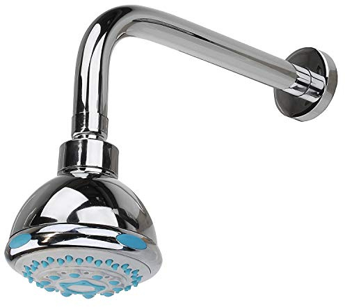 Sanixa Kopfbrause mit Wandarm 3 Strahlarten Duschkopf Duscharm Brausekopf Antikalk (Länge 30 cm)