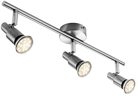 IMPTS LED Deckenleuchte Deckenlampe 3-flammig | Dreh- und schwenkbar 3W GU10 230V IP20 Metall Warmweiß, für Küche Wohnzimmer Schlafzimmer