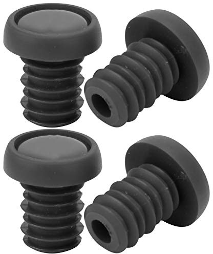 Keenso 4PCS Tappi per Manubrio per Bici Tappi per estremità per Biciclette Tappi per estremità per BMX Mountain Nero 22mm(Nero)