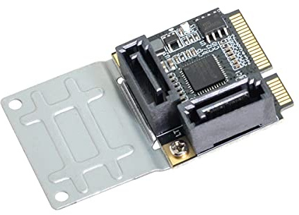 cablecc Mini PCI-E PCI Express an SATA 3.0 Dual Ports Adapter Converter Festplatte Erweiterungskarte