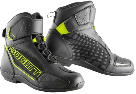 Bogotto GPX Motorradschuhe, schwarz/neon-gelb, 40