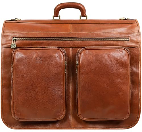 Leder Kleidersack - Anzug Duffel Slim Handgepäck Kleiderschutztasche- Damen & Herren - Time Resistance