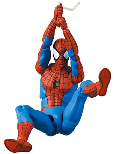 MAFEX No.185 SPIDER-MAN Spider-Man (klassische Kostüm-Version), Gesamthöhe ca. 155 mm, nicht skaliert, vorbemalte Actionfigur