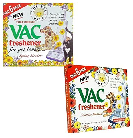 Quailitas Vacuum Cleaner Freshener [Pack of 2/12 Disc] – Meadow Hoover Disc for Pet Lovers, Spring Summer Fragrance Air Freshener Combo Pack for Home Office Cleaning, Universal Fit –Air Freshener