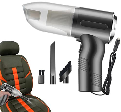 Onlynery Coche | Aspiradora portátil 120 W con 2 boquillas para Pelo Mascotas | Succión 10000 Pa, con Cepillo para el Cabello, Mano para Limpieza Interiores