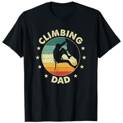 Papa Bergsteiger Climbing Dad Vater Klettern T-Shirt