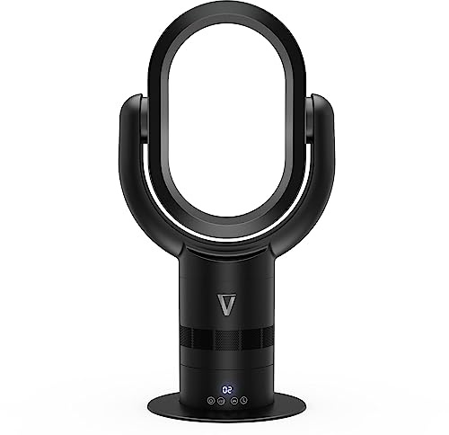 HOTSNAP VORTEX AIR: ZERO - Bladeless Cooling Fan, Portable Air Cooler, Quiet Table Fan, Remote Control, 1-9 Hour Timer, 10 Speeds, 90° Oscillation, Home & Office (Black Graphite)