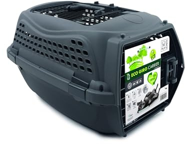 MPETS Transportbox Eco Giro S Katze Dunkelgrau Kunststoff