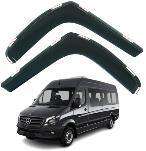 Set mit 2 Windabweisern kompatibel mit MERCEDES-BENZ SPRINTER für VW CRAFTER 2007 2008 2009 2010 2011 2012 2013 2014 2015 2016 2017