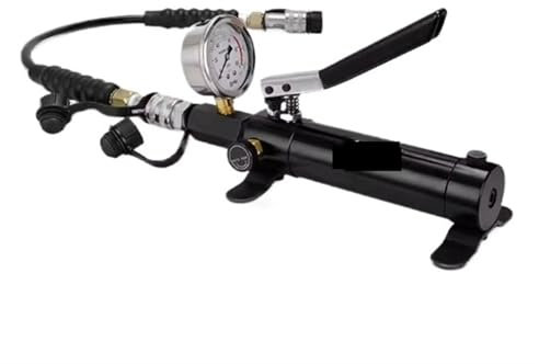 SUPAIDM Pompa Manuale idraulica ad Alta Pressione con manometro Mini Pompa idraulica Manuale