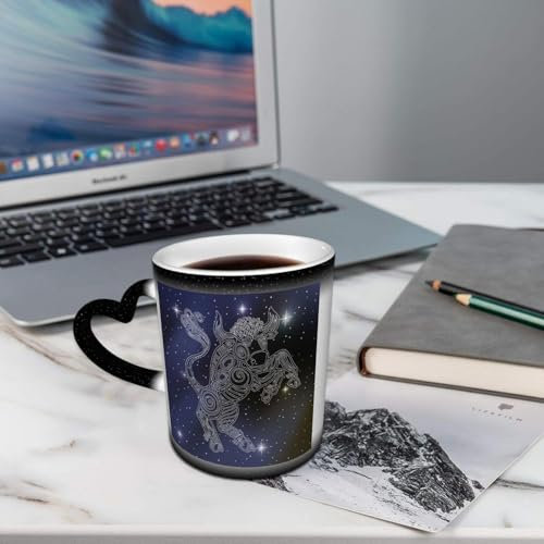 AELKSP Tazza Caffe Latte Te in Ceramica, 330 Ml Tazza Magica, Tazza Divertenti,Tazza colazione originale, tazza regalo,segno zodiacale toro
