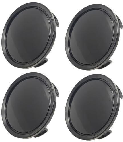 Thapncow Radkappen - 4 Stück Felgenkappen, Radkappen Kappen, Nabenkappen, Felgen Radnaben Felgendeckel Felgenkappen Universal Auto Zubehör (Schwarz, 60mm Ø)