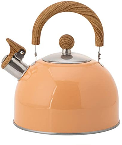 OQHAIR Cafetera Tetera Estufa Tetera de Acero Inoxidable Hervidor de Agua 2.5L Tetera Blanca de Gran Capacidad