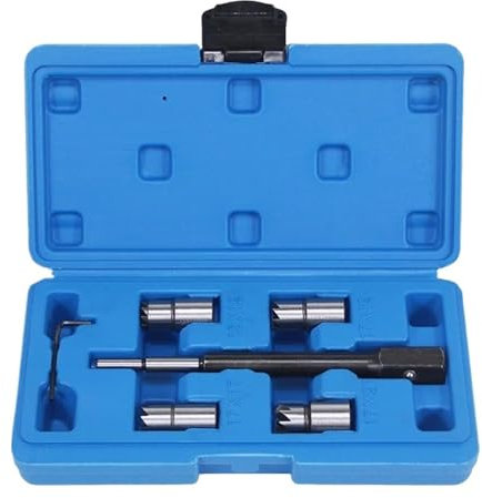 OGHF Kit de 5 Herramientas for Cortar Asientos de inyector diésel, Limpiador de Carbono con escariador en ángulo Plano y Llave Hexagonal Compatible con Mercedes-Benz.