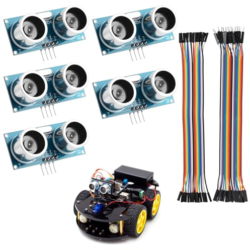 5 Stück HC-SR04 Ultraschallsensor Distanzsensor Modul, HC-SR04 Ultrasonic Distance Sensor Ultrasonic Sensor, Ultraschall Abstandssensor HC-SR04, Ultraschall Module, für DIY, elektronische Projekte