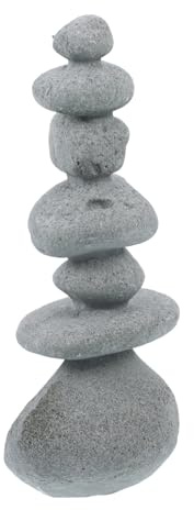 FONDOTIN Dekorativer Zen Garten Stein Ornament Langlebiger Rockery Stein mit Natürlicher Textur für Wohnraum Büro Teeraum und Mikrolandschaften Hellgrauer Künstlicher Gartenstein