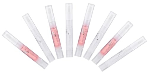 Homoyoyo 8pcs Nail Cuticle Oil Pen Set Mixed Scents, Manicure Nourishing Hydrating Cuticle Revitalizer for Hand Nail Care, Essential Oil Pens Suitable for Professional and Home Use