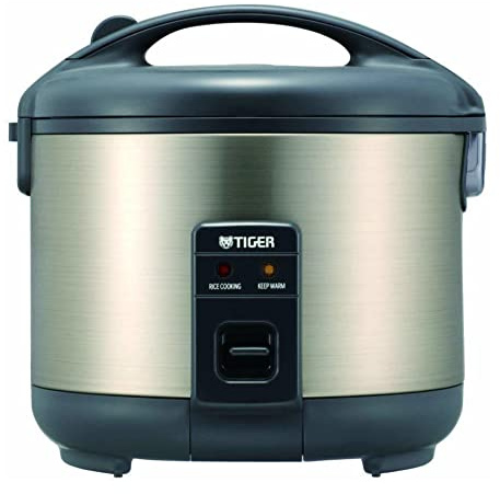 Tiger Corporation JNP-S18U-HU Pentola per riso (cottura/riscaldamento) in acciaio inox grigio, 10 tazze, grigio