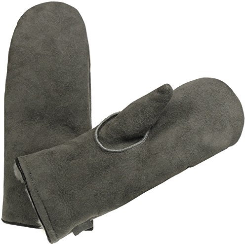 Harrys-Collection dicke Fäustlinge aus echtem Lammfell für Herren, Farben:grau, Handschuhgröße:L