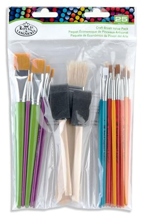 Royal and Langnickel RART-17 Craft Brush Value Pack (Pack of 25)