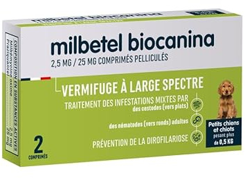 Biocanina Milbetel Chiot Boite de 2 Comprimés