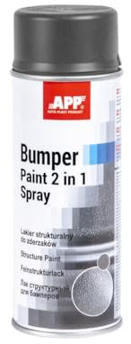 APP Bumper Paint 2 in 1 Spray – Vernice per paraurti | Vernice spray texturizzata in plastica per esterni, paraurti, modanature laterali, alloggiamenti degli specchietti | 500 ml | Grigio satinato