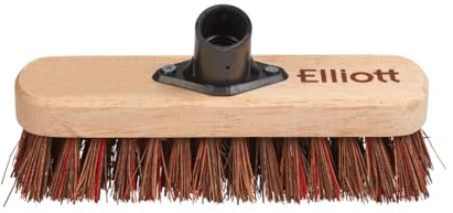 Elliott 23 cm Deck Scrubbing Broom Head with Natural Bassine Fibres, Brown