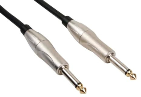HQ-Power Câble de guitare, 2 x jack 6.35 mm, mâle, 5 m, idéal pour la transmission sonore