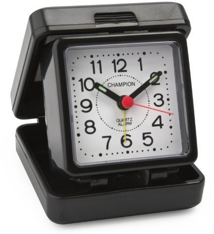 Champion Folding Basic Travel Alarm Clock TR50 (Black)