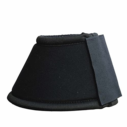 Euroriding Hufglocken Neopren Klettverschluss Größe L, Farbe Schwarz
