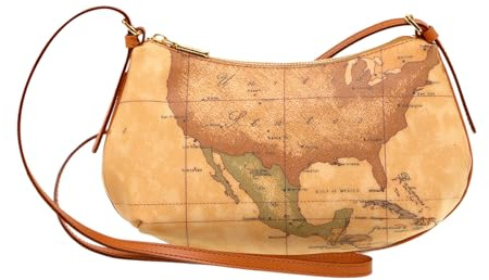 Alviero Martini 1A Classe Borsa a tracolla mezzaluna chiusa con zip. Dispone di un ampio scomparto principale, tasche interne di cui una con zip. Tracolla regolabile con fibbia e dettagli color oro.