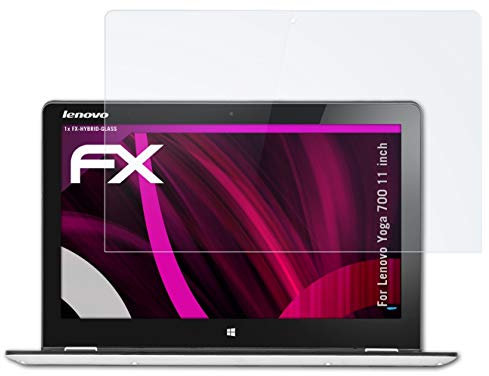 atFoliX Glasfolie kompatibel mit Lenovo Yoga 700 11 inch Panzerfolie, 9H Hybrid-Glass FX Schutzpanzer Folie