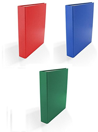 3x Ringbuch / DIN A5 / 2-Ring Ordner / Farbe: je 1x blau, rot und grün