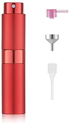 Toureal 8ml Vaporizzatore Vuoto Sacchetto Ricaricabile, Atomizzatore Profumo, Ricarica Spray Flacone di Profumo, Spruzzatore Viaggio (Rosso)