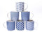 MACHUMA Set of 6 Coffee Mugs 340 ML/11.5 oz with Blue and White Geometric Patterns, Ceramic Tea Cup Set 6 Pack