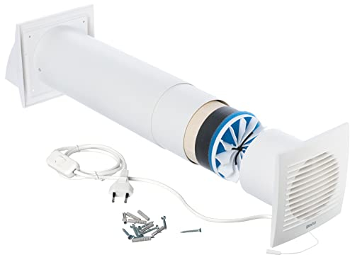 LIRAST 125mm Ventilazione Meccanica Controllata VMC Doppio Flusso Recupero Calore con Cavo - VMC Recuperatore di Calore Doppio Flusso