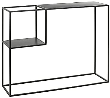HAKU Konsole schwarz, Metall - Maße: B 100 x H 80 x T 30 cm, Style: Modern
